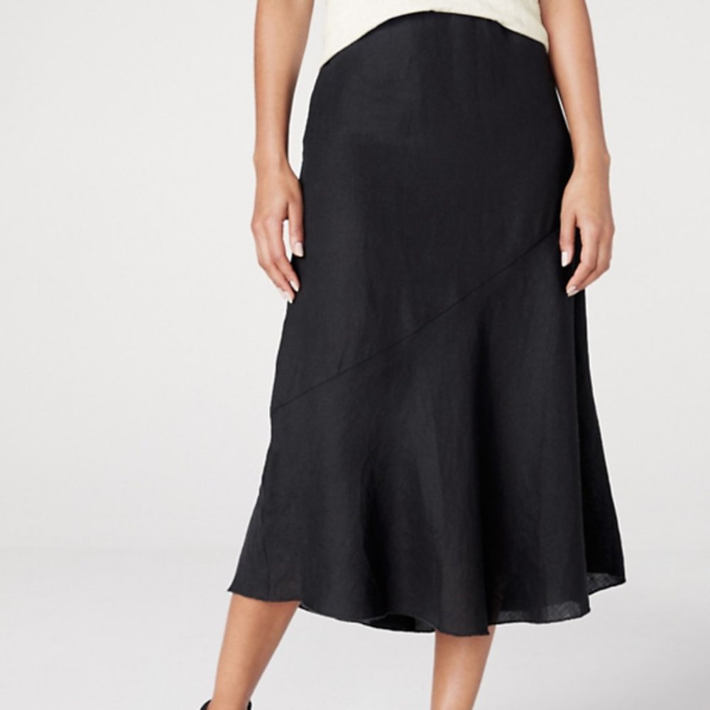 EILEEN FISHER Organic-Handkerchief-Linen Flared Skirt